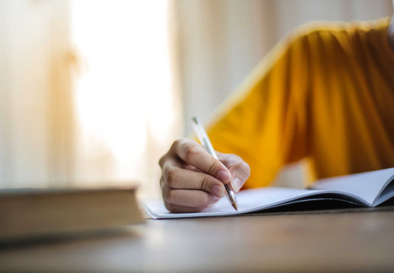 Someone studying