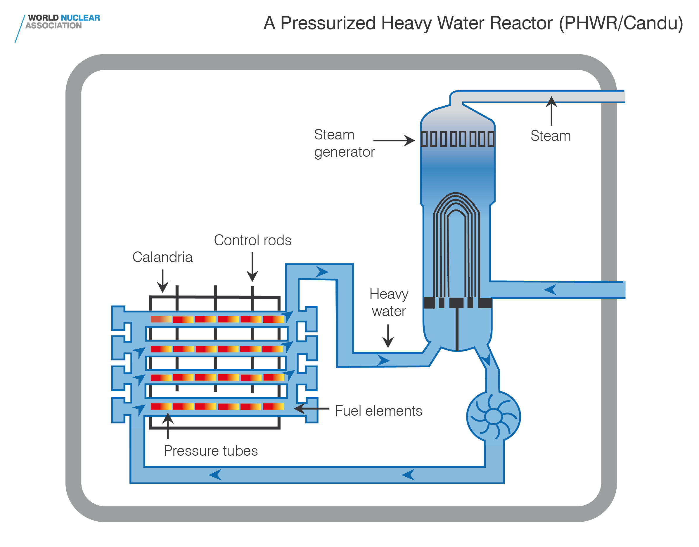 Pressurised heavy water reactor