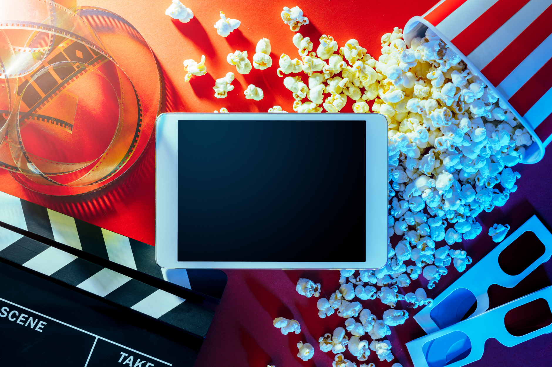 Popcorn, 3-D glasses and other cinematic items