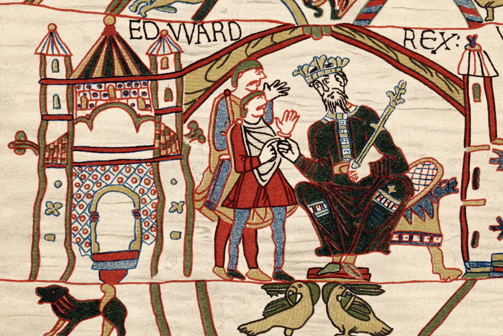 A section of the Bayeux Tapestry