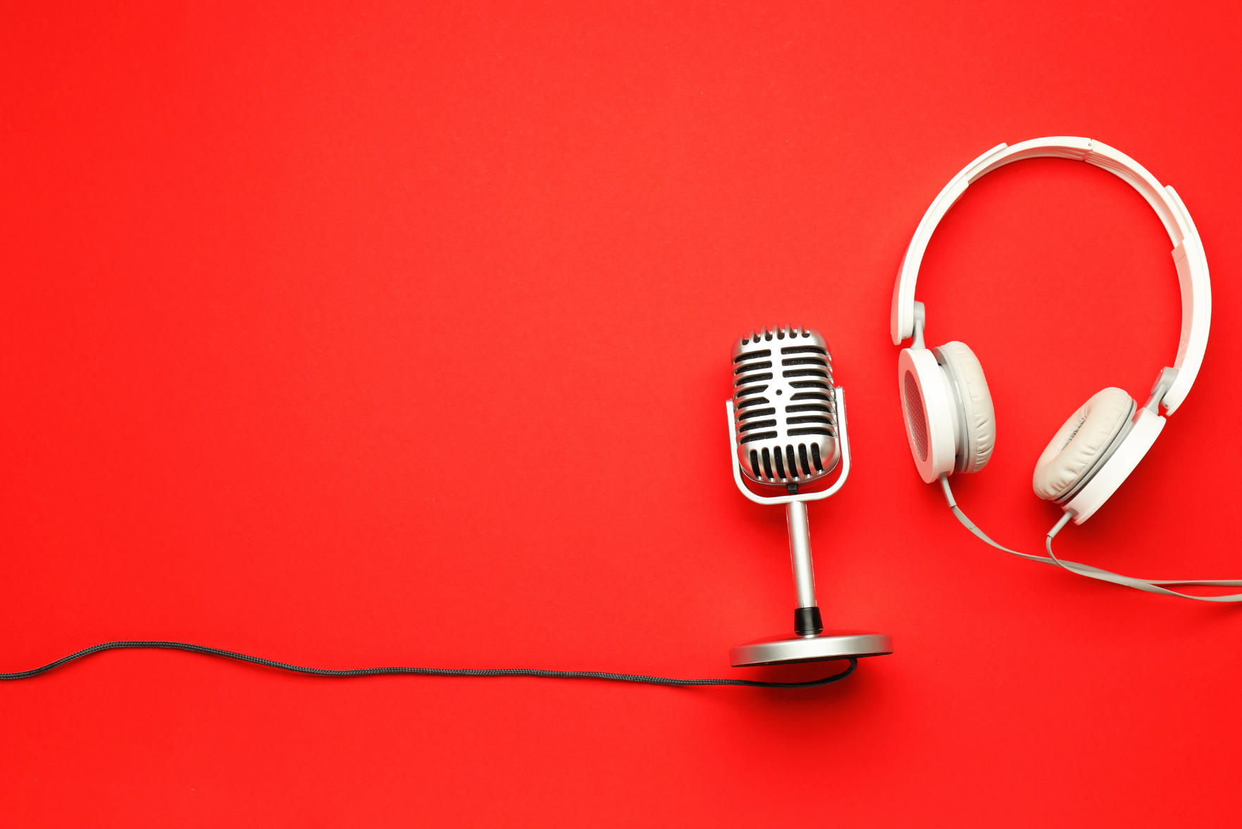 A mic and headphones
