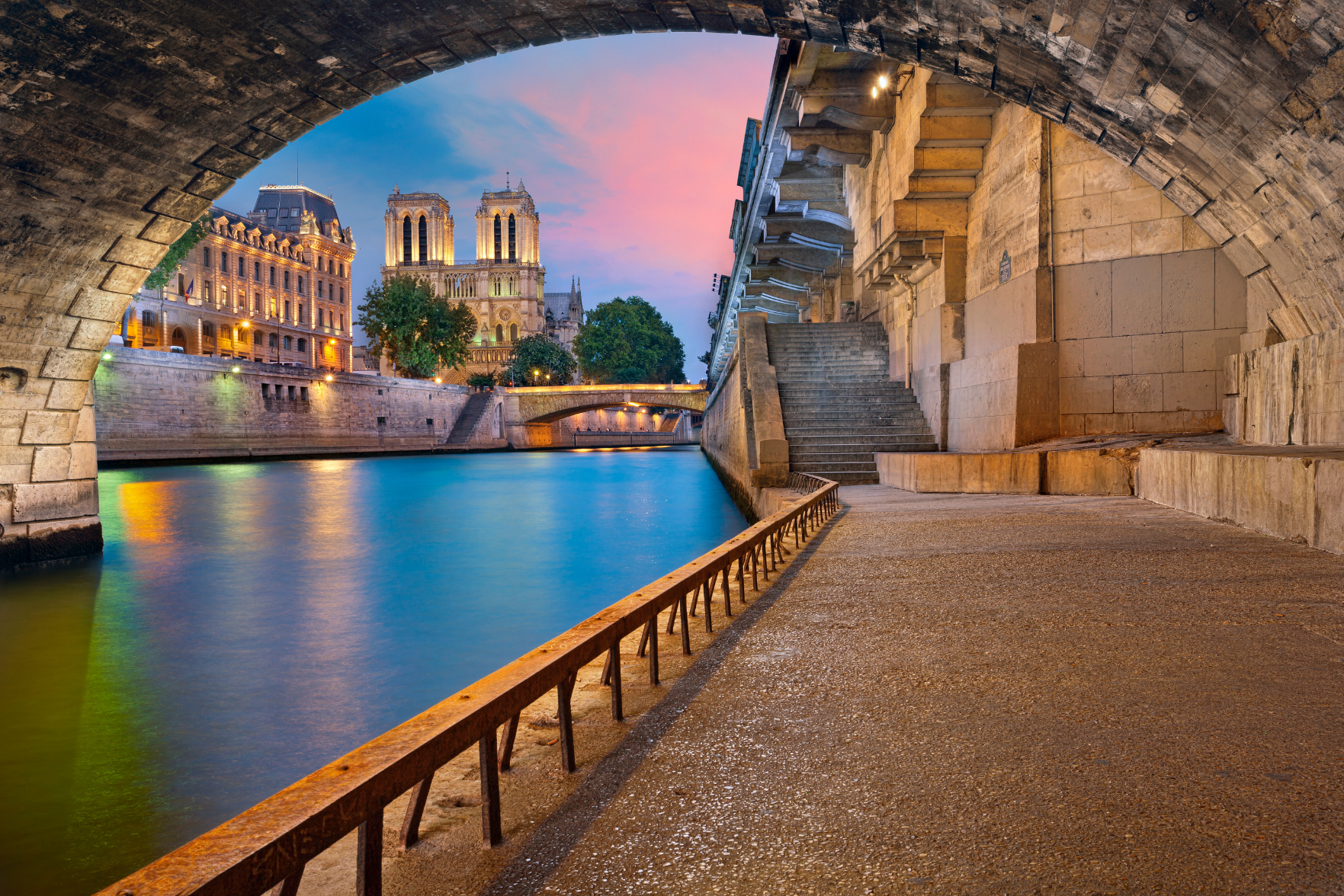 The Seine with Notre Dame Cathedral in the background