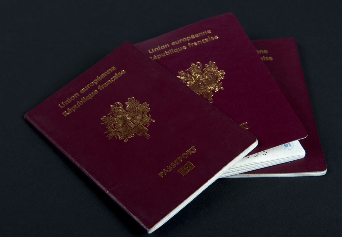 A pair of French passports