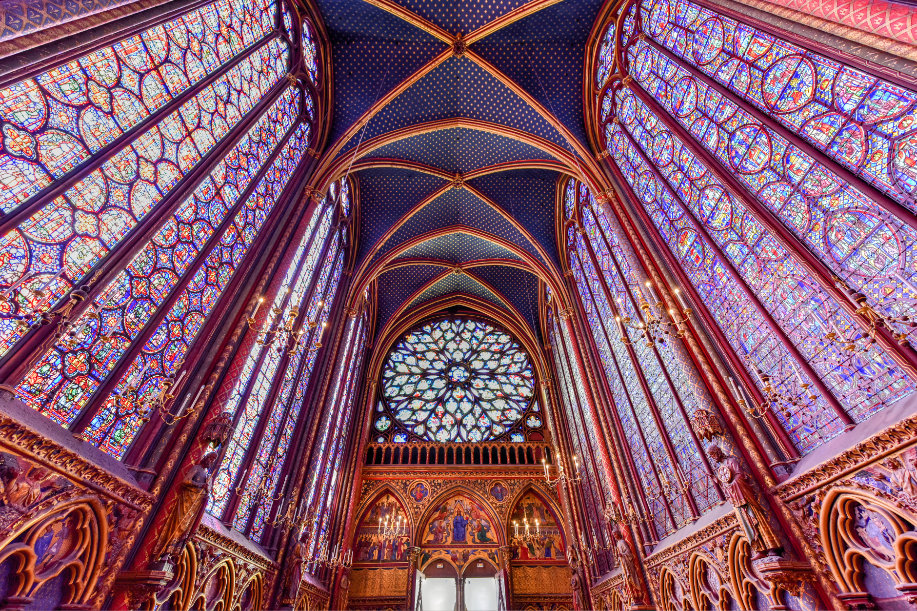 The interior of Sainte-Chapelle
