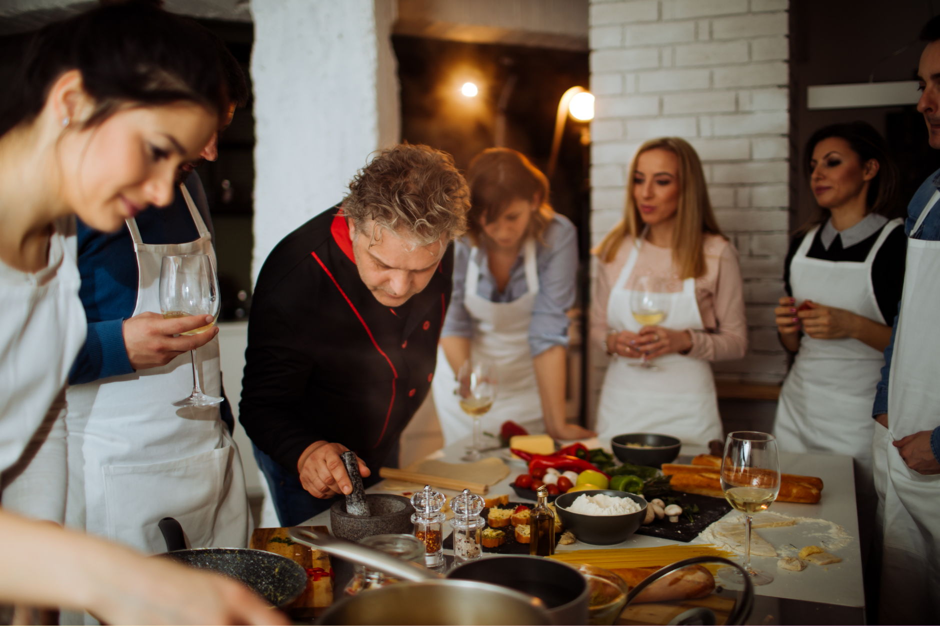 Chef leading a cooking class