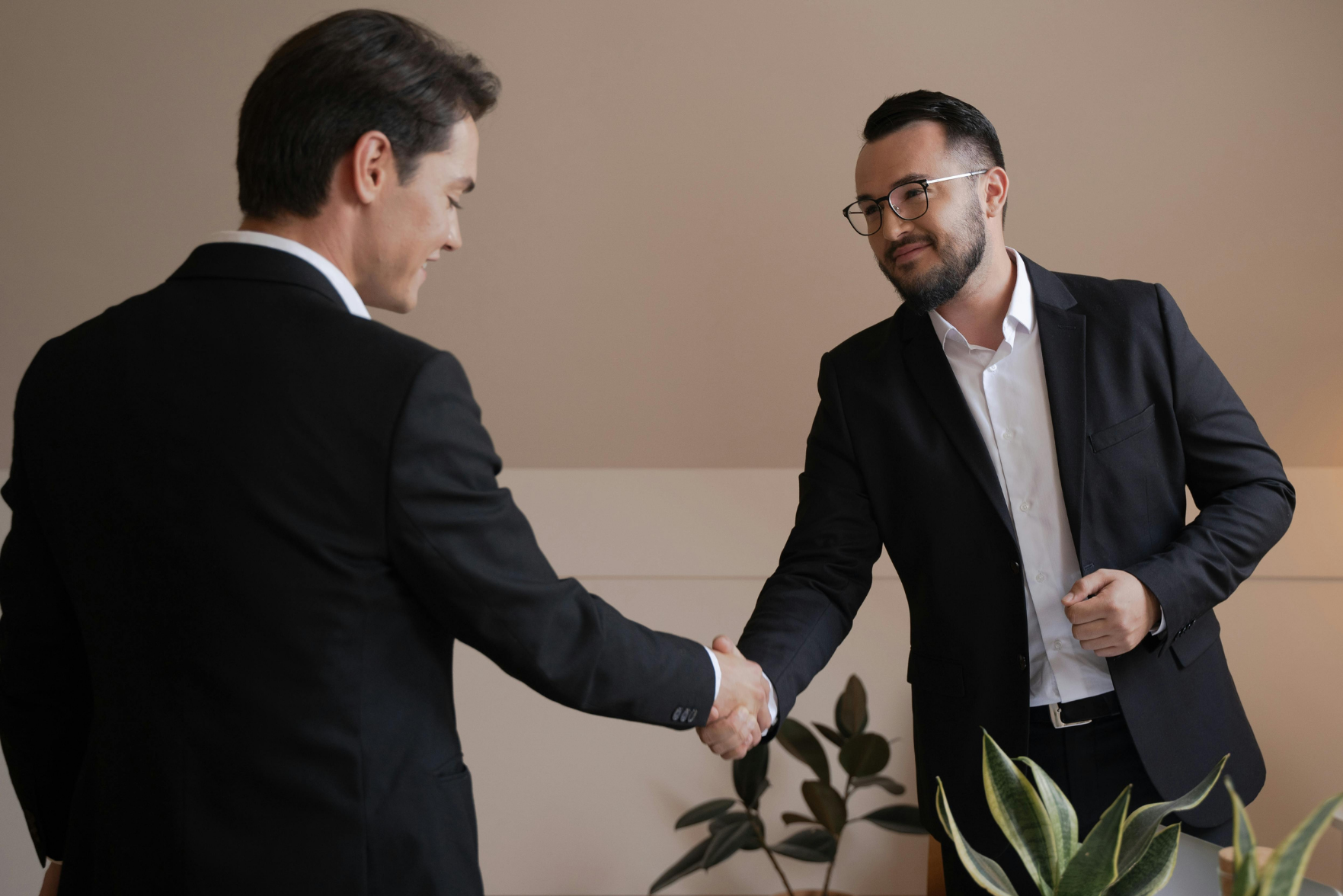 Two men shaking hands