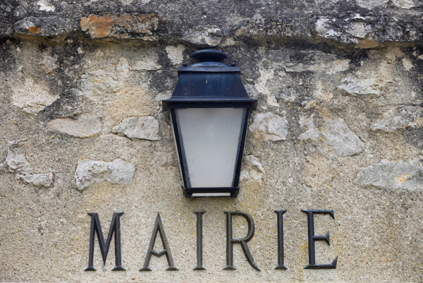 Outside of French town hall