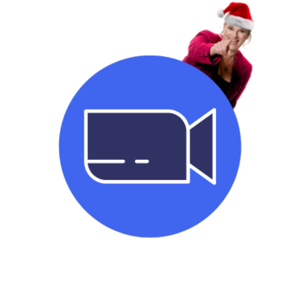 Alexa in a Santa hat