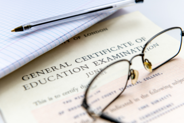 GCSE certificate
