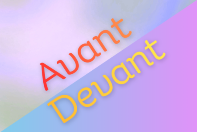 Avant vs devant