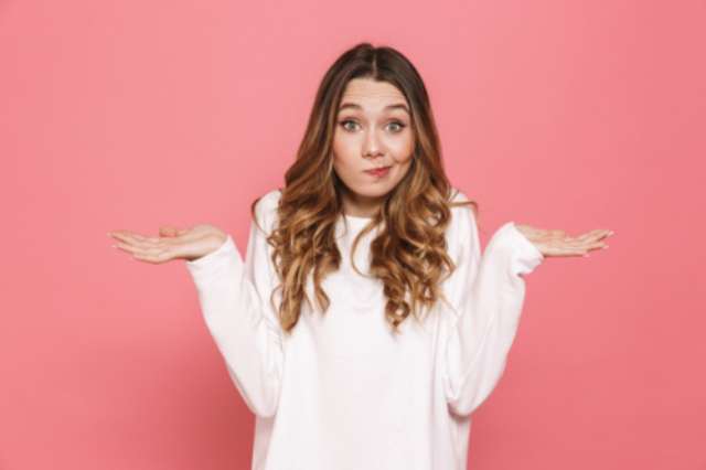 Girl looking confused