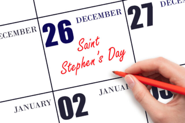 Saint Stephen's day in calendar