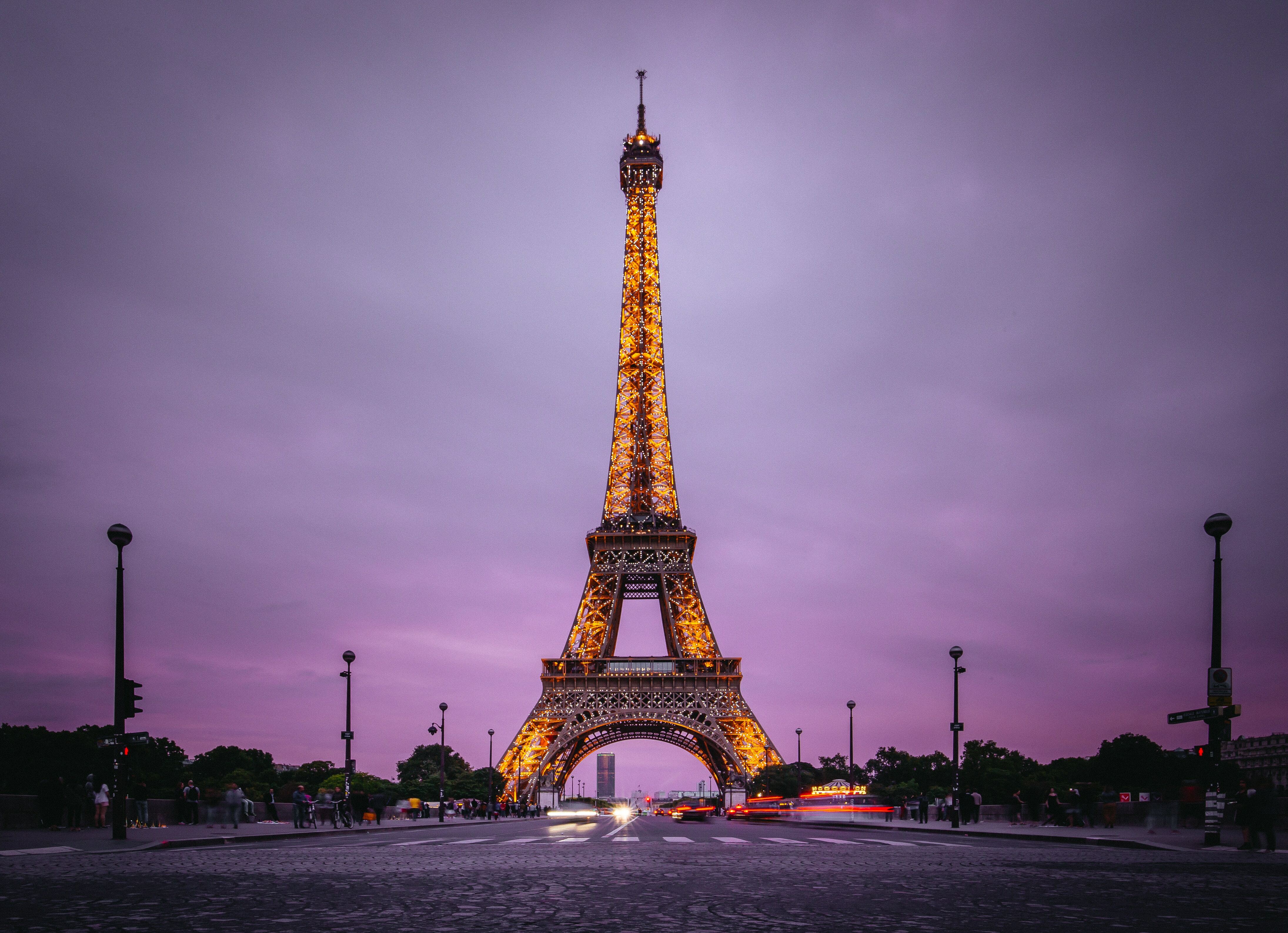 The Eiffel Tower at twilight