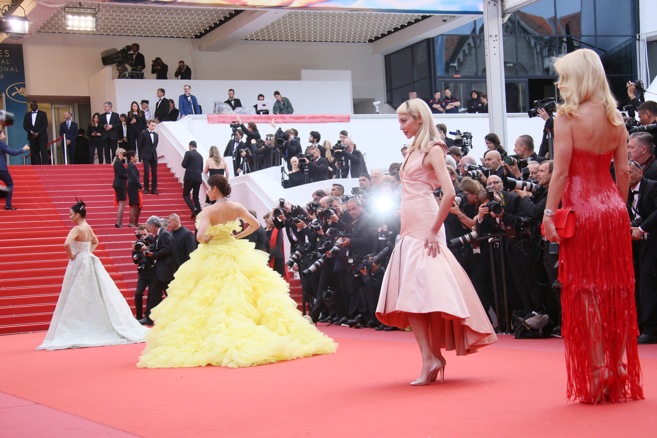 Movie stars on the red carpet