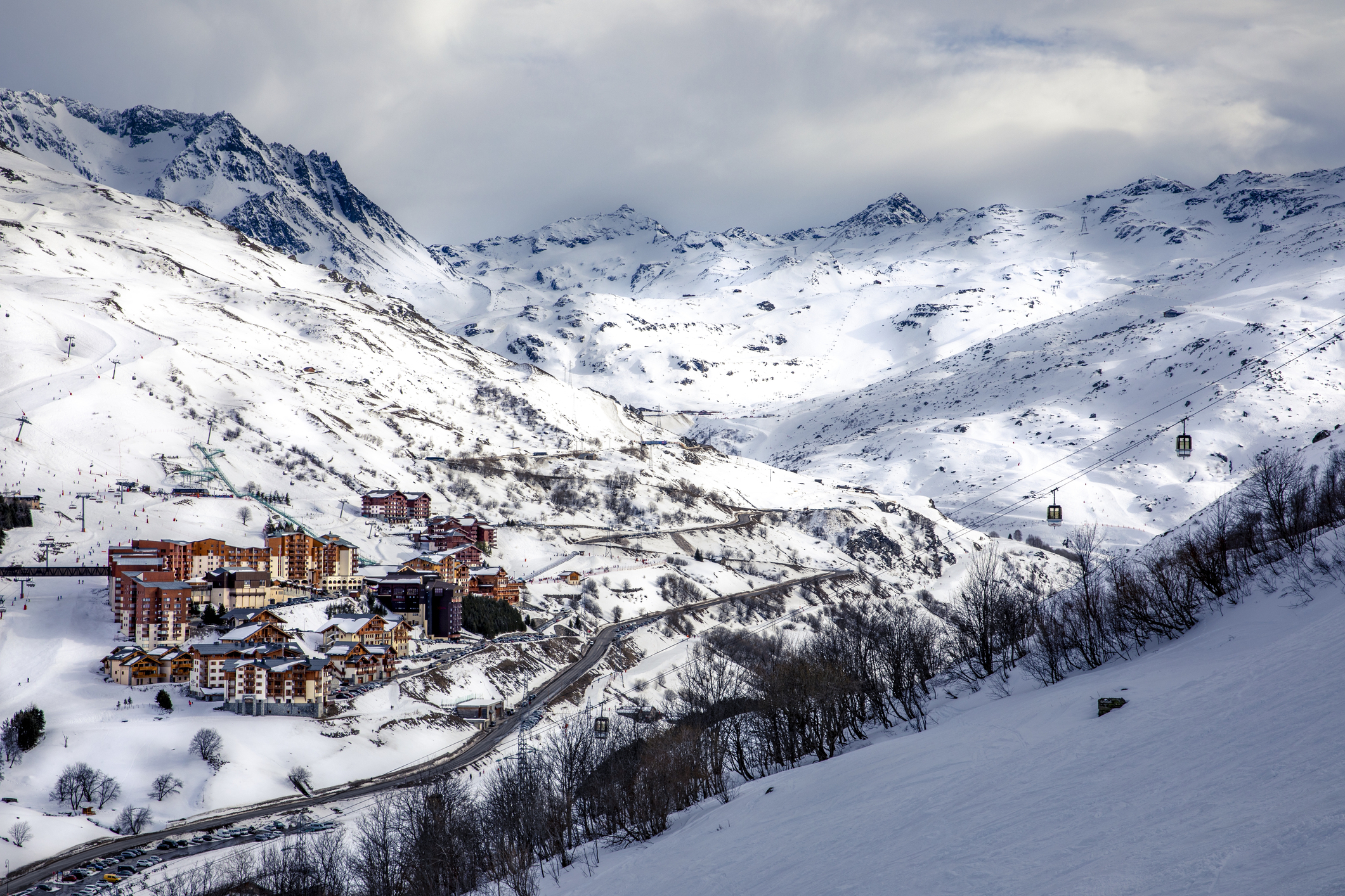 Les Trois Vallées in the snow