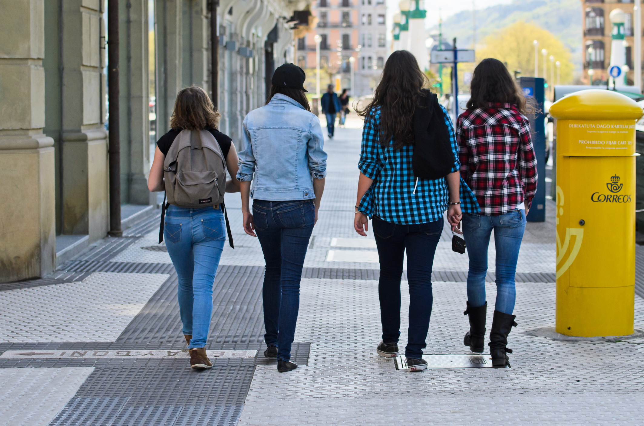 A group of people walking