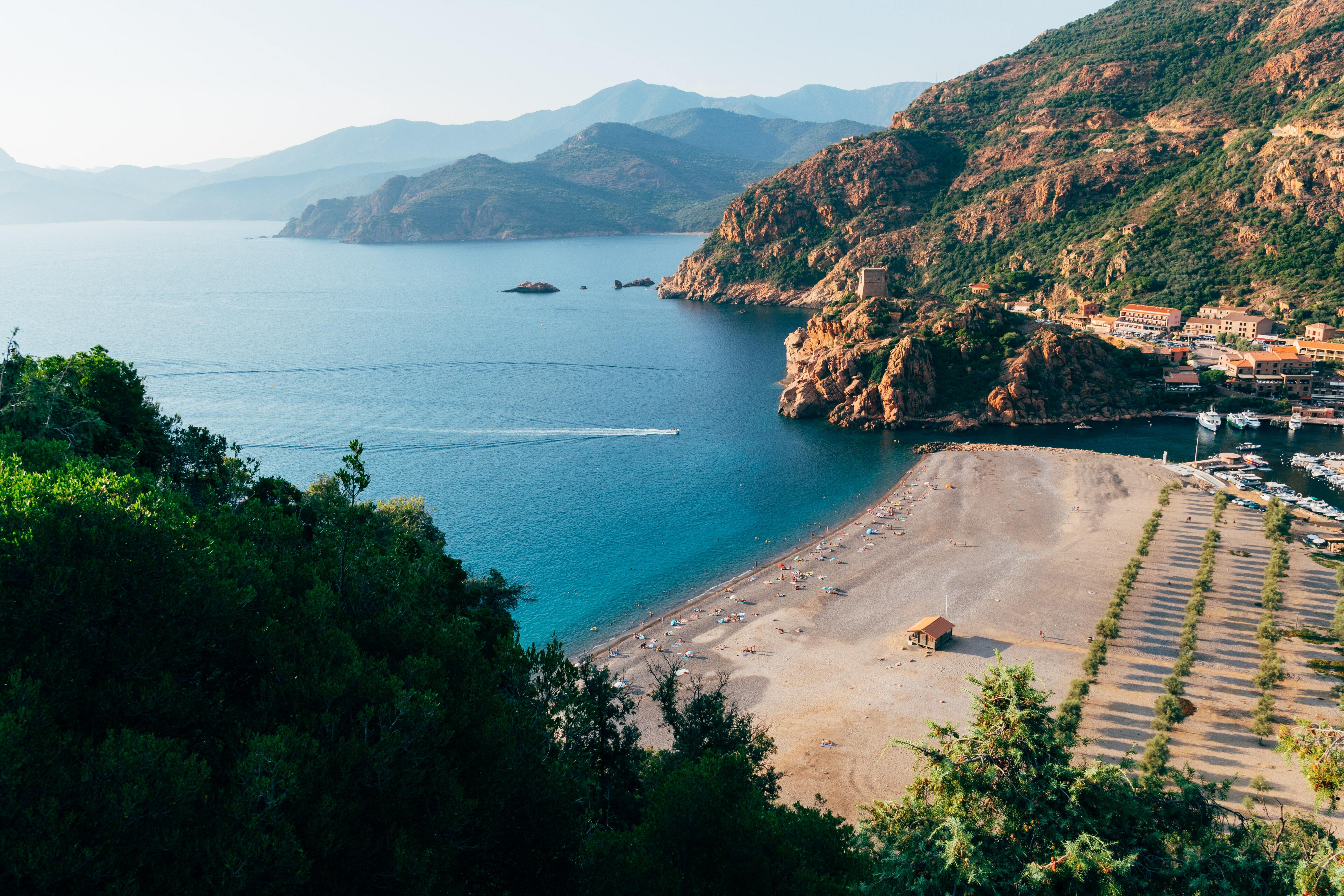 A view of the sea in Corsica
